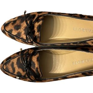 EUC Talbots Slip-On Flats Mocs Driving Loafers Leopard Cheetah US 7AA  7 Narrow